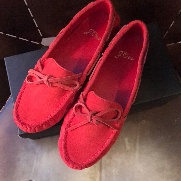 J crew moccasins driving shoes red - Picture 2 of 3